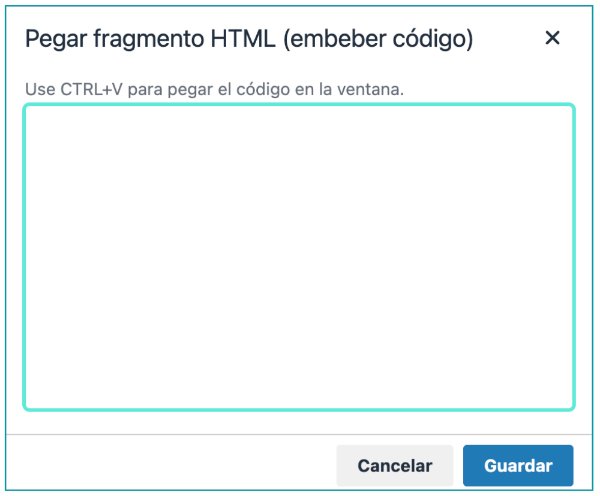 Incorporar código