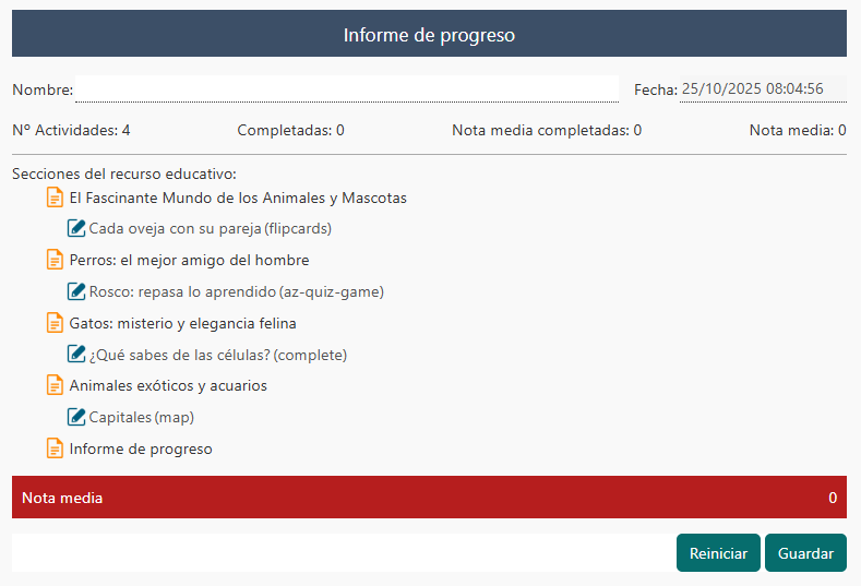 Informe de progreso