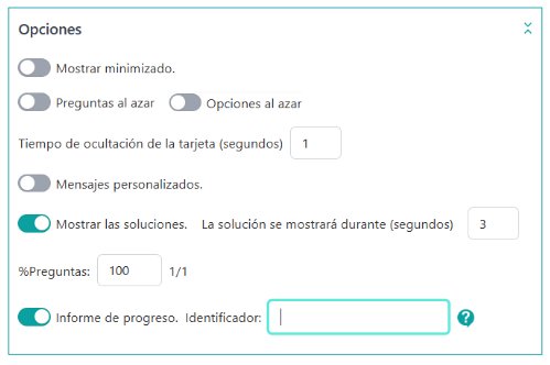 Imaxe escondida Opcións