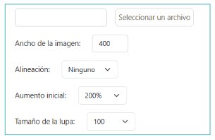 Opcións Lupa
