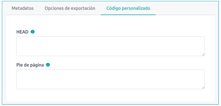 Código personalizado