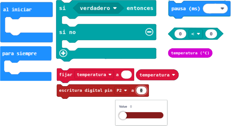 La imagen muestra los bloques que pueden ser  de utilidad para resolver el reto