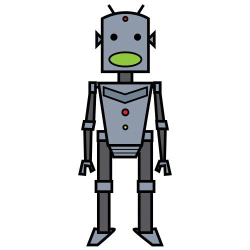 Dibujo de un robot humanoide
