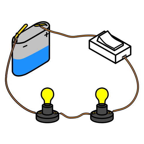 La imagen muestra el dibujo de un circuito eléctrico
