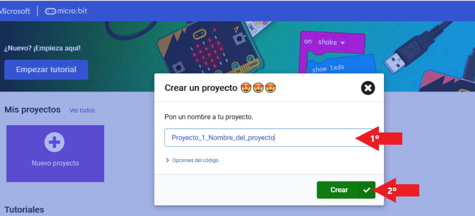 Paso 2 Como creamos un nuevo proyecto