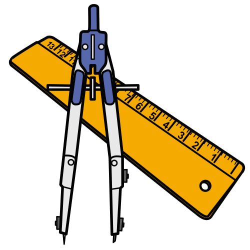 Pictograma regla y compás