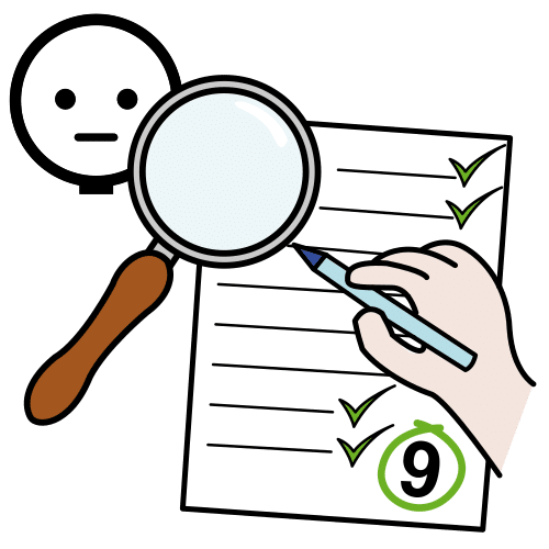 Pictograma de evaluación 