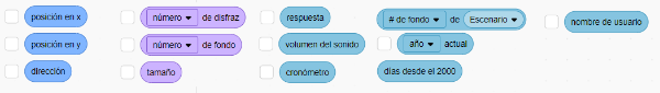 Bloques reporteros en Scratch