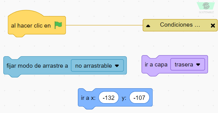 Ayuda con los bloques del contenedor sostenible