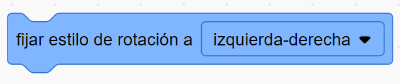Fijar estilo de rotación a izquierda derecha
