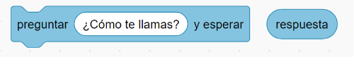 Bloques Scratch pregunta y respuesta