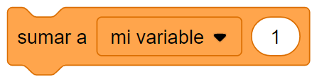 Bloque sumar a variable