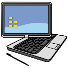 La imagen muestra un ordenador portátil