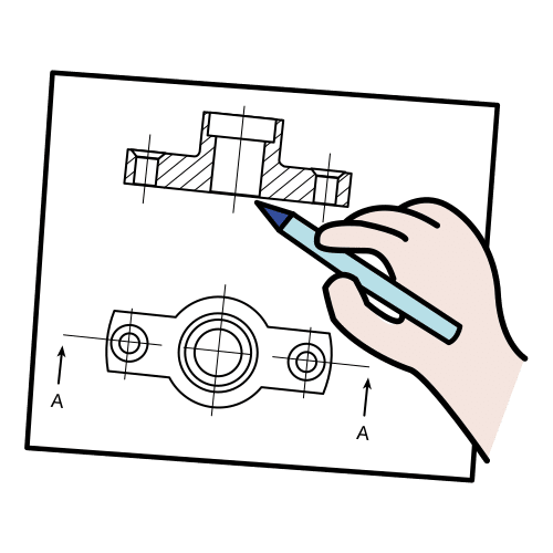 Imagen de una persona diseñando