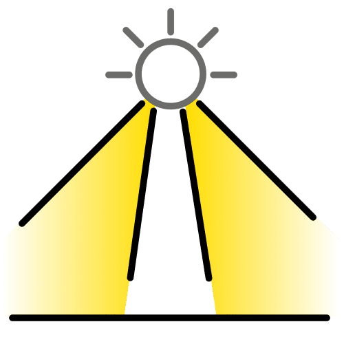 Pictograma rayo de sol