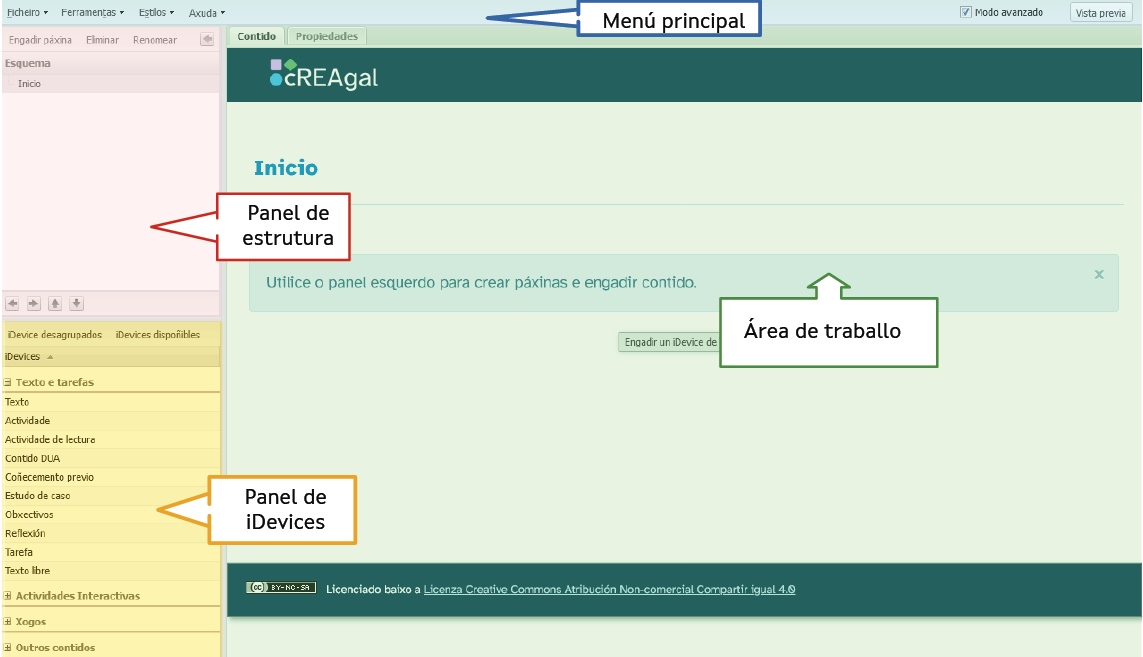 Contorna de traballo en eXe