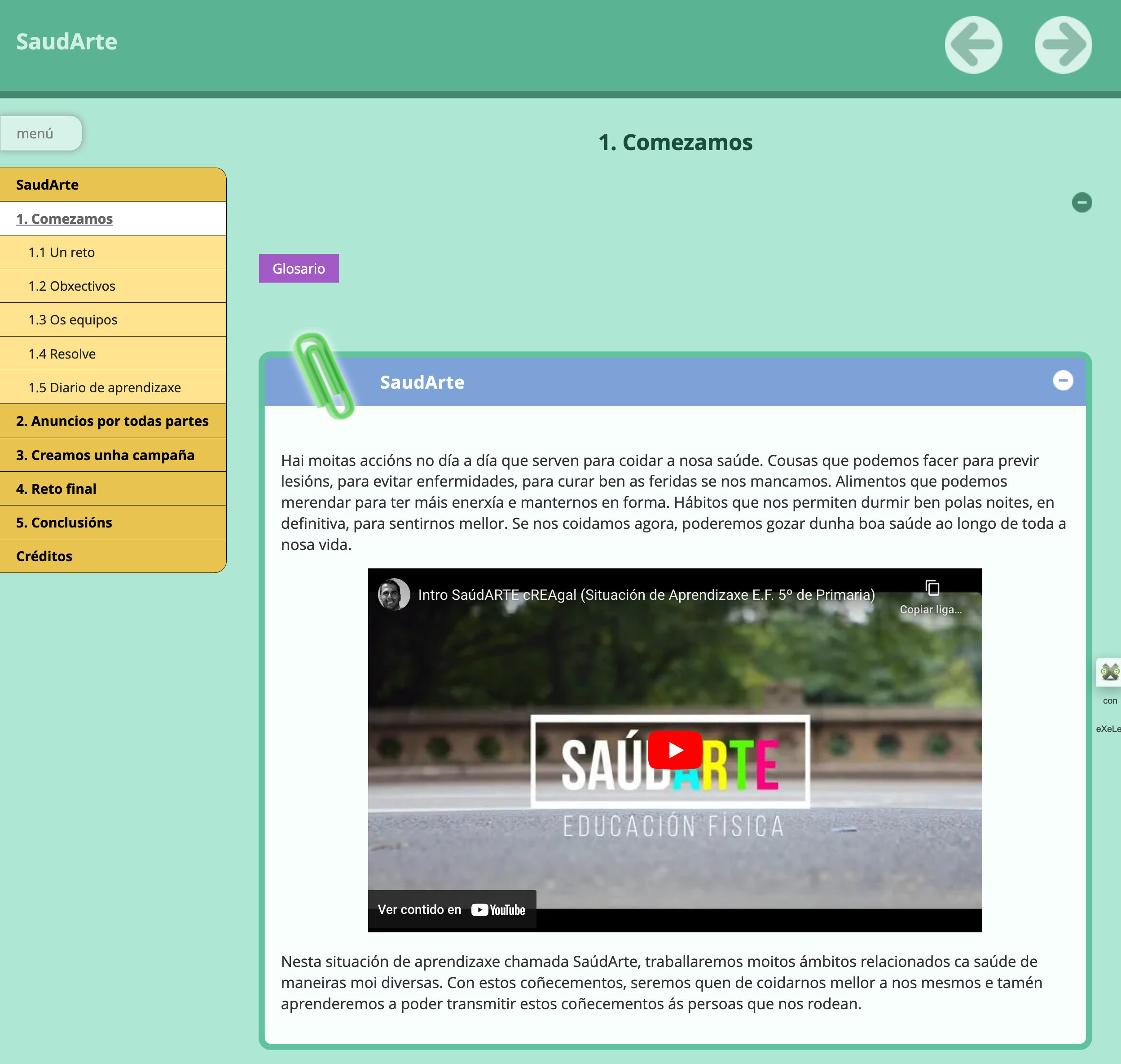 Exemplo REA con estilo Kids