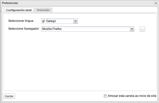 Menú "Preferencias"