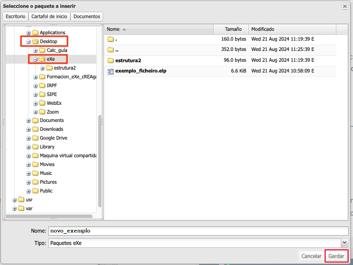 Gardar un ficheiro exe
