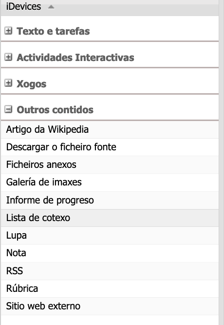iDevice Outros contidos