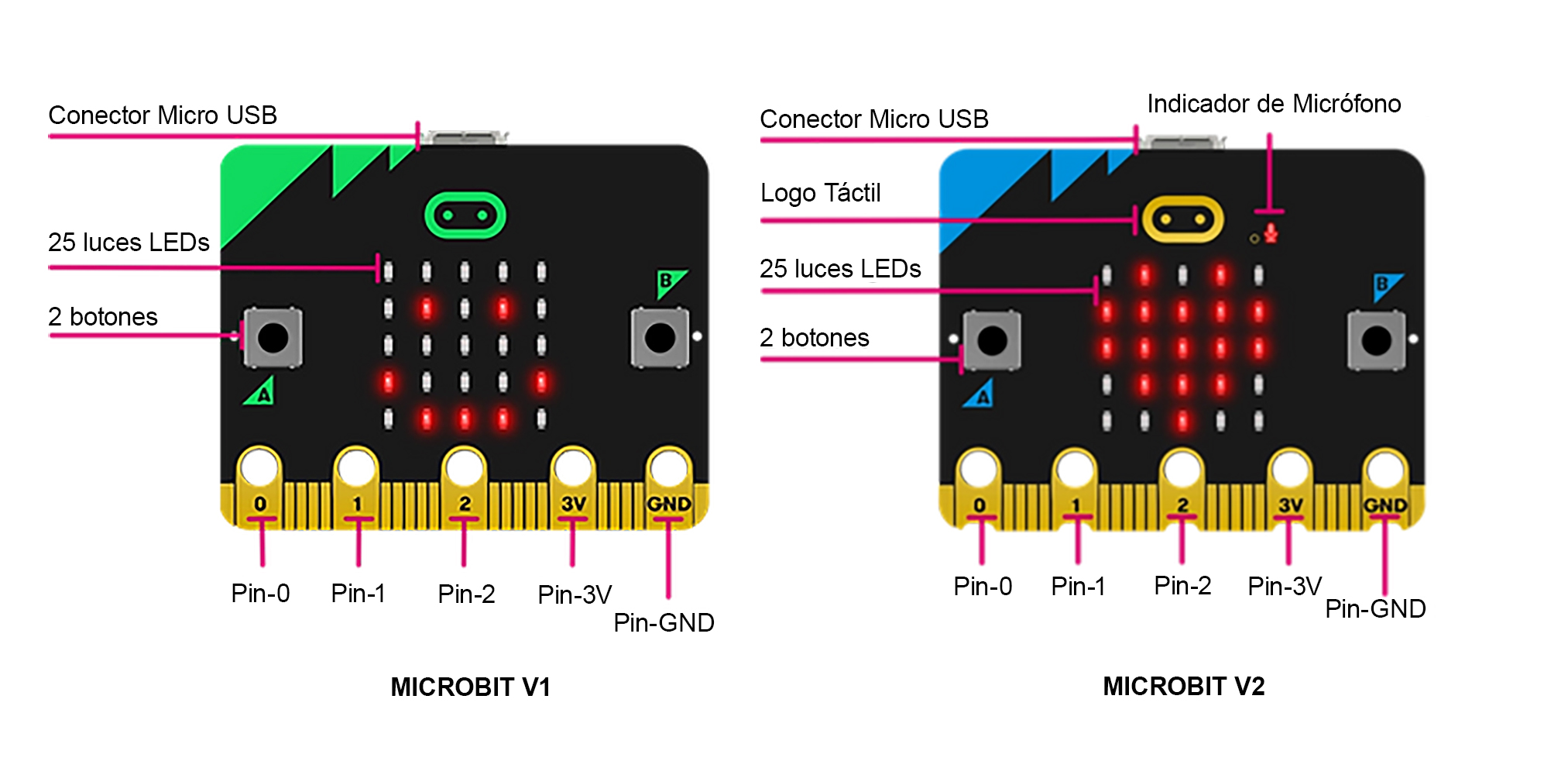 Microbit V1 V2 TRASERAS