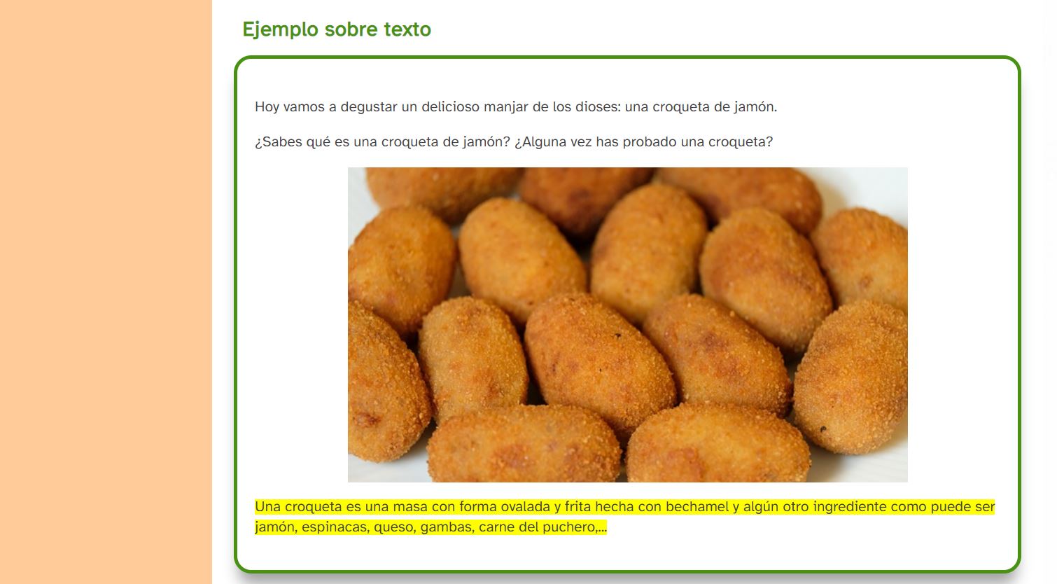 Imaxe que amosa un exemplo de definición