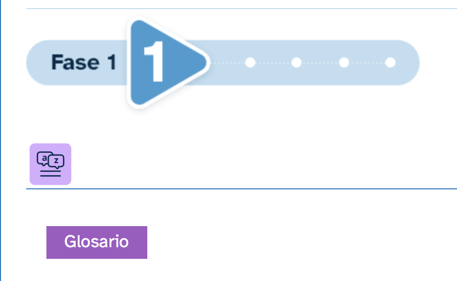 Exemplo de botón para o glosario.