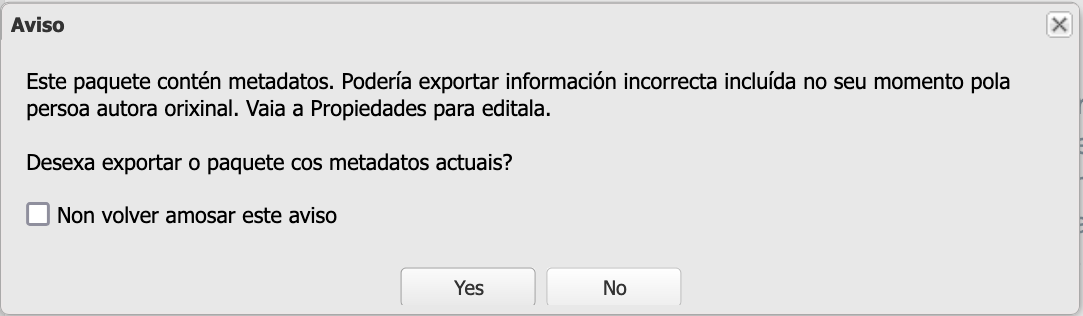 Aviso de revisión de metadatos