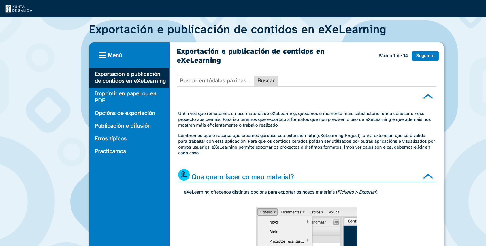 visualización como sitio web