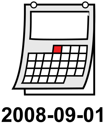 Picto de Arasaac que amosa un calendario cunha data