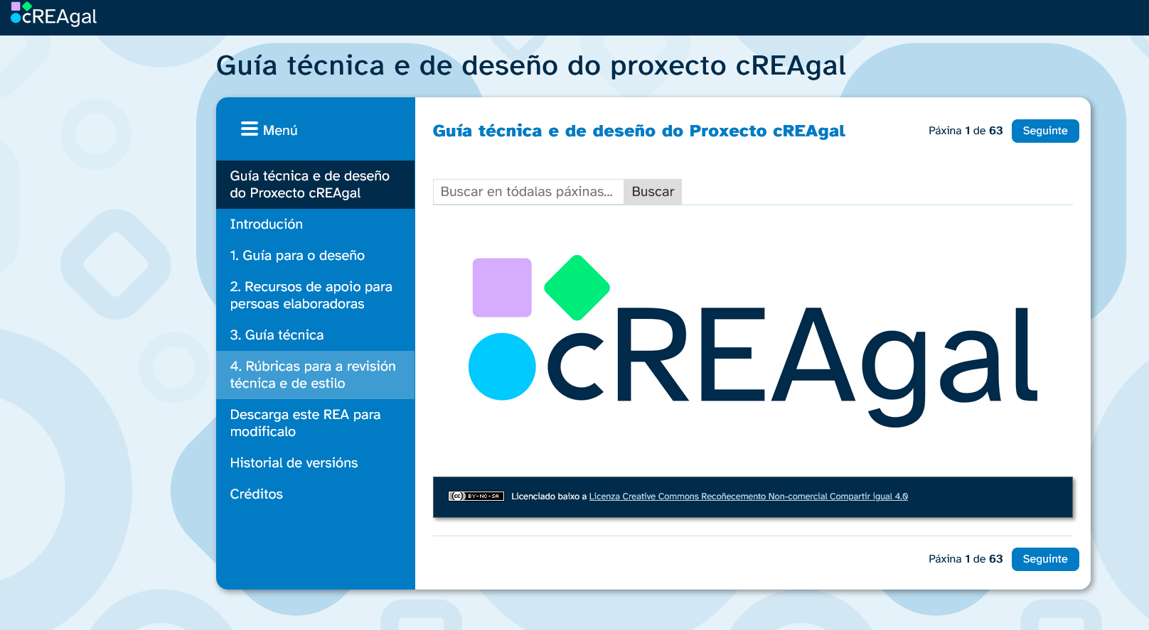 Portada da guía cREAgal