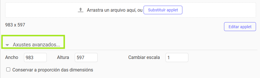 Axustes avanzados - Paso 4.1 GeoGebra