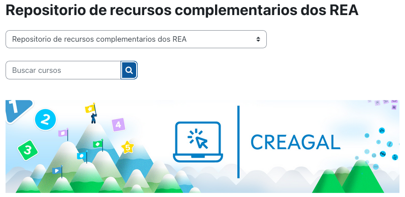 Imaxe que amosa o repositorio de recursos complementarios do proxecto cREAgal