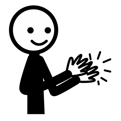 Pictograma de persoa aplaudindo