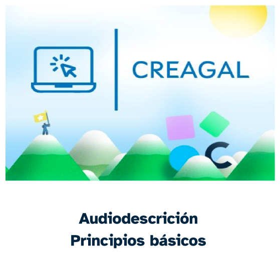 Accede á rúbrica para audiodescricións Imaxe que amosa a portada do documento de rúbrica para as audiodescricións