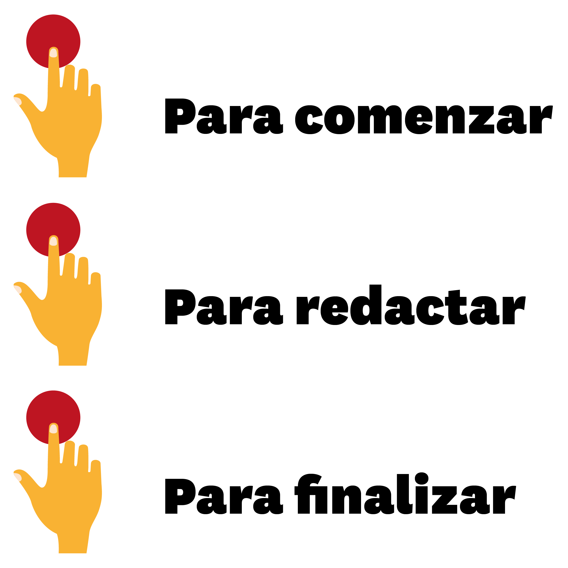 Para comenzar, para redactar, para finalizar En esta imagen puede verse un índice