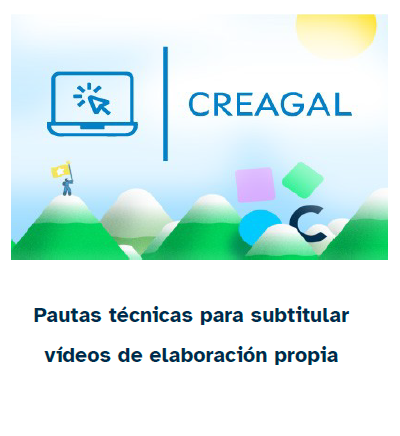 Portada do documento Pautas técnicas subtitulado vídeos de elaboración propia