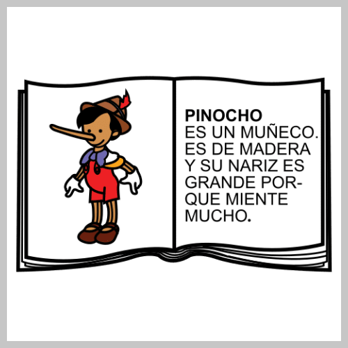 Pictograma de un texto.