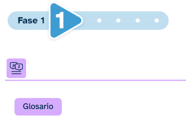 Exemplo de botón para o glosario.