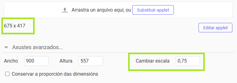 Cambiar escala - Paso 4.2 GeoGebra