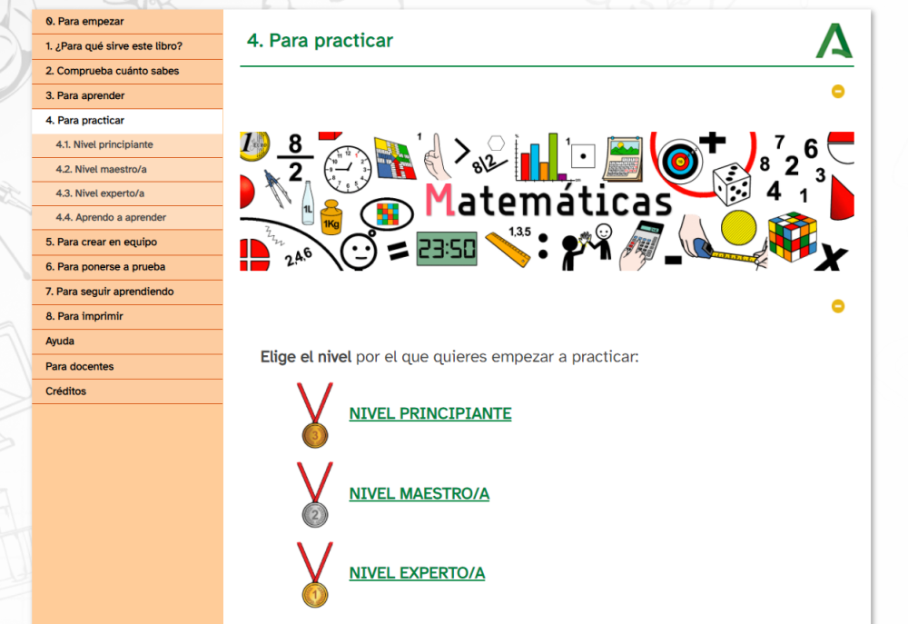 Exemplo de niveis para crear itinerarios 