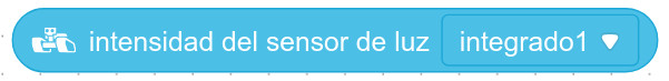 Bloque da contorna Mblock 5 online Intensidad del sensor de luz integrado 1