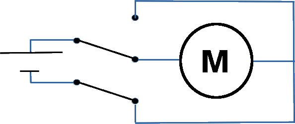 Circuito de conmutación de un motor con una llave de cruce
