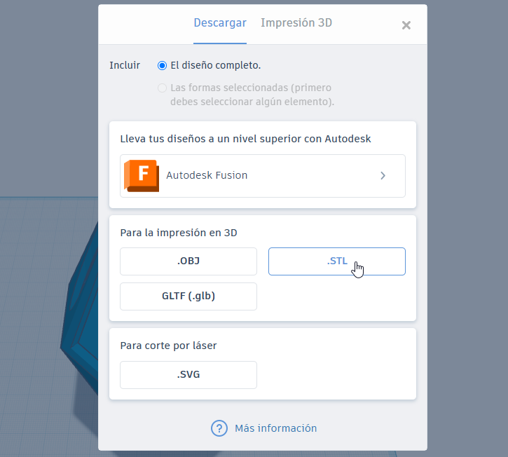 captura exportar .STL