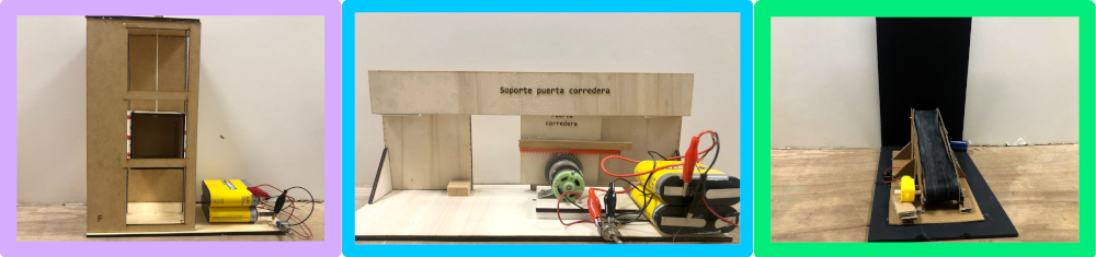 Ascensor, rampa y puerta corredera