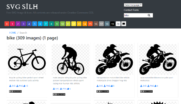 Búsqueda de imagen en SVG Silh