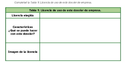 En la imagen puede verse la tabla 9 del documento 