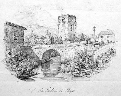 Aspecto da Torre de dona Urraca( hoxe desaparecida)