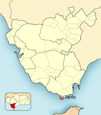 Mapa de localización de Cádiz