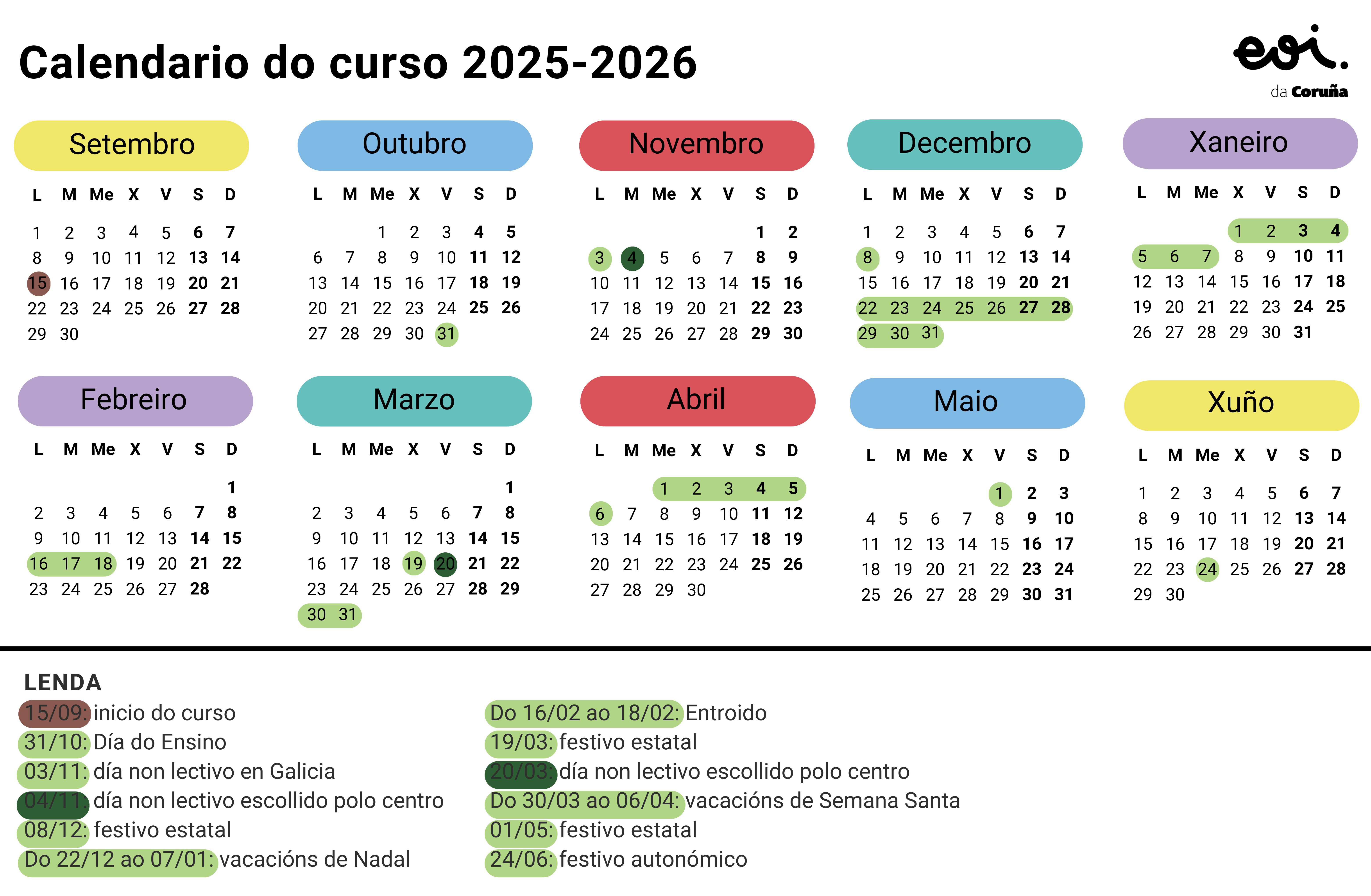 calendario escolar 2025-26